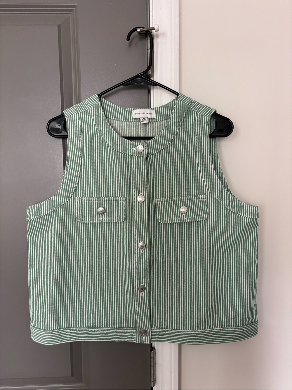 NWOT Free Assembly Denim Vest Top